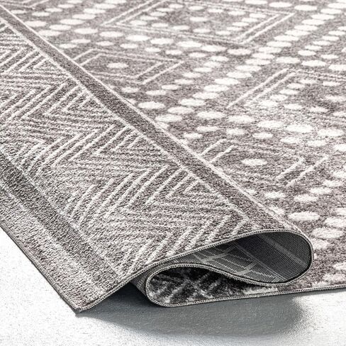 سجادة NuLOOM Phyllis قابلة للغسل في الغسالة، مقاس 2' 6" × 8'، أزرق in Saudi Arabia