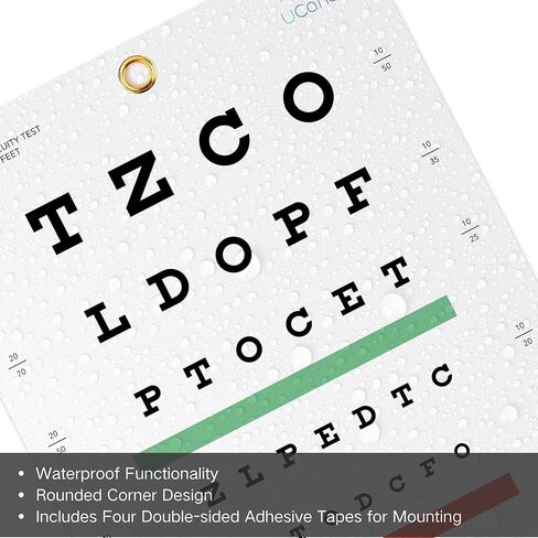 E Eye Chart Visual Acuity Chart for Eye Exams 10 Feet (9x14 Inches) in Kuwait