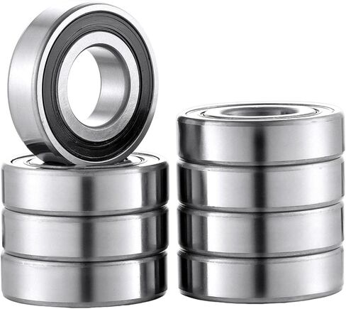 R14-2RS محامل كروية ID 7/8" x OD 1-7/8" x العرض 1/2" محامل ختم مطاطي مزدوج من الفولاذ الكروم مشحم مسبقًا (عبوة من 8) in Kuwait