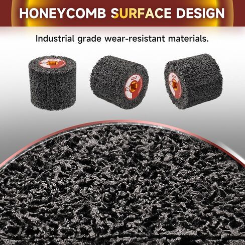 Abrasive Drawing Wheel Surface Conditioning Tool 40 Grit 120 x 100 x 19 mm Wire Drawing Polishing Burnishing Wheel for Wood Metal Surface Polishing 4.7"x 4" in Kuwait