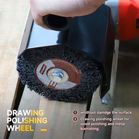 Abrasive Drawing Wheel Surface Conditioning Tool 40 Grit 120 x 100 x 19 mm Wire Drawing Polishing Burnishing Wheel for Wood Metal Surface Polishing 4.7"x 4" in Kuwait