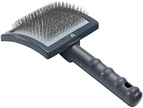 Millers Forge Stainless Steel Pins Universal Curved Pet Slicker Brush with Plastic Handle, Regular - MF120 13,Black in Saudi Arabia