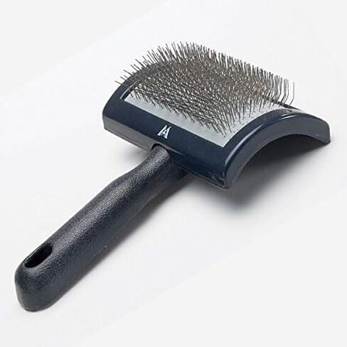 Millers Forge Stainless Steel Pins Universal Curved Pet Slicker Brush with Plastic Handle, Regular - MF120 13,Black in Saudi Arabia