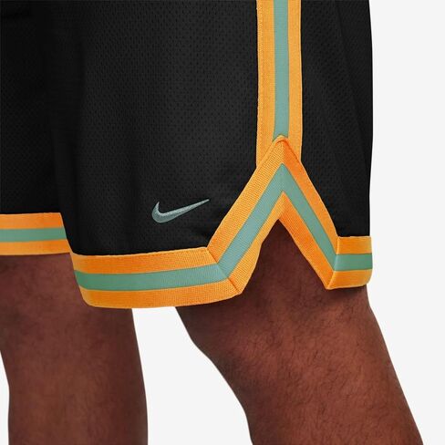 شورت كرة السلة Nike DNA Dri-FIT مقاس 8 بوصات للرجال (أسود/قرص شمسي/بيكوستال، FN2651-011) in Saudi Arabia