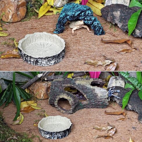Reptile Rock Corner Water/Food Dish – Amphibians Rock Corner Food/Water Bowl, Made from Premium Non-Toxic Resin – Small Size – LARGE SIZE in Saudi Arabia