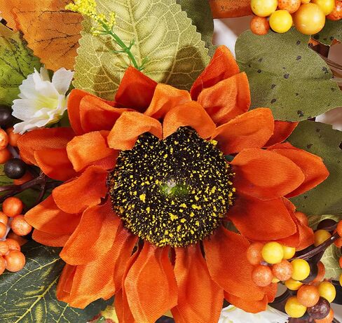 مرحبا سقوط علامة للباب الأمامي - 13 بوصة الخريف عباد الشمس أكاليل اليقطين الخريف ترحيب علامة الباب للخارج داخلي نافذة الجدار مهرجان عيد الشكر الخريف سقوط الديكور in Kuwait