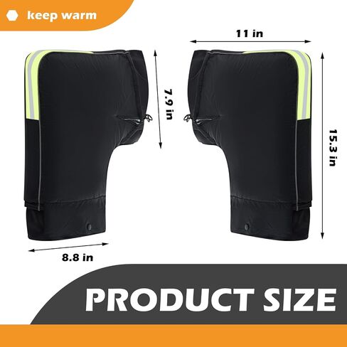 Hanaive 2 Sets of Motorcycle Handlebar Gloves Waterproof Windproof Mittens Hand Warmer Warm Motorbike Handle Bar Hand Cover Muffs Handle Cover with Reflective Strip Thick Velvet Hand Warmer in Saudi Arabia