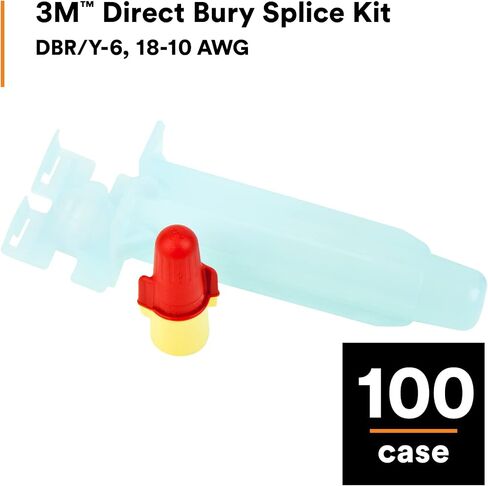 3M Direct Bury Splice Kit DBR/Y-6 (BULK), 18-10 AWG, UV-Resistant, Steel Spring, Flame Retardant Insulation, 1 pack containing 2 Splice Tubes and 2 R/Y Connectors in Saudi Arabia