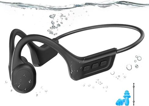Bone Conduction Headphones,IPX8 Waterproof Swimming Headphones Built-in 32GB Memory,Open Ear Wireless Bluetooth Earphones for Running, Diving,Cycling,Swimming.(Black), Gray1, S800C in Saudi Arabia