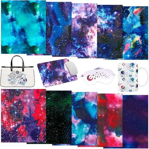 Tintnut Splash Sublimation Pattern Transfer Paper - 16 Sheets 12"x10", Watercolor Pattern Sublimation Transfer Paper Bundle Compatible with Cricut for DIY Mugs, Tumblers, Key Chain, T-Shirts in Saudi Arabia