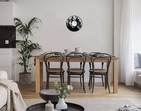 موسيقى الجاز الفينيل سجل ساعة الحائط نوع الموسيقى هدية عيد ميلاد فكرة الموسيقى النوع ساعة يدوية للرجل والمرأة الجاز الفينيل ساعة 12 بوصة الموسيقى ديكور المنزل الأصلي in Kuwait