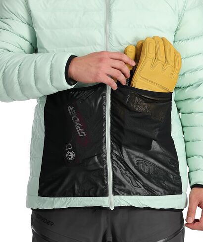 Spyder Men's Sanction Hooded Down Packable Jacket in Saudi Arabia