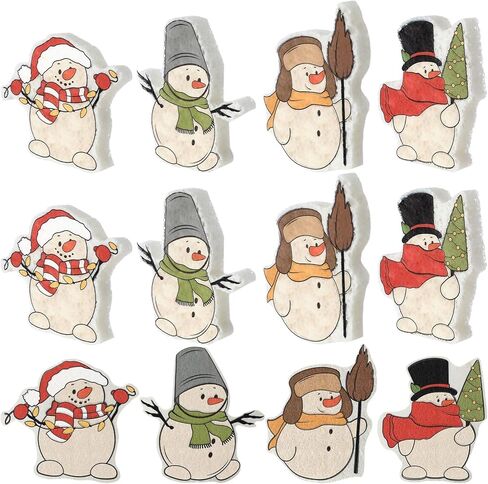 Layhit 12 Pcs Christmas Sponges Dish Sponges Cute Kitchen Non Scratch Scrub Sink Sponges Wood Pulp Reusable Household Cleaning Sponges for Kitchen Dishes Furniture (Gnome) in Saudi Arabia