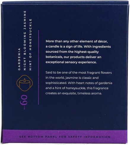 تراب - رقم 60 ياسمين جاردينيا - 7 أونصة. شمعة مميزة - عطر منزلي عطري برائحة زهور الغاردينيا والياسمين الليلي ولمسة من زهر العسل - شمع الفازلين in Kuwait