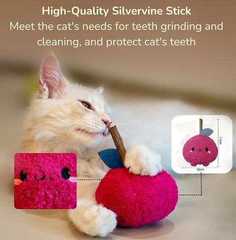 Durable and lnteractive Cat Teething Stick Toys: Chewing Stick, Grinding Teeth Rod, and chewable Cat Doll for Your Pet's Entertainment (Green) in Saudi Arabia