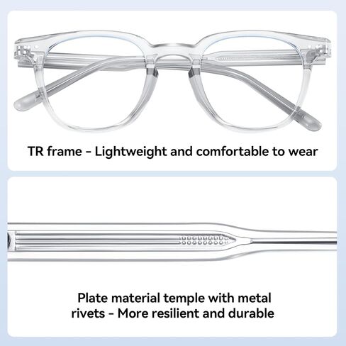 Dollger Square Blue Light Blocking Glasses Women Men Computer Eyeglasses Fashion Light Weight TR90 Blue Light Glasses in Saudi Arabia
