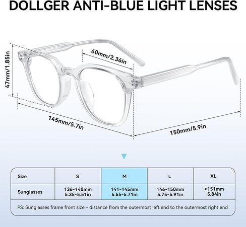 Dollger Square Blue Light Blocking Glasses Women Men Computer Eyeglasses Fashion Light Weight TR90 Blue Light Glasses in Saudi Arabia