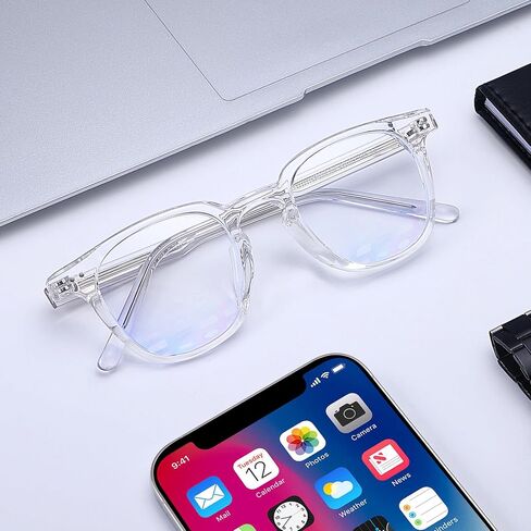 Dollger Square Blue Light Blocking Glasses Women Men Computer Eyeglasses Fashion Light Weight TR90 Blue Light Glasses in Saudi Arabia