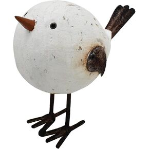 4.2"" H Nautical Wood Beach Sea Bird Table Statue Decorative Seabird Figurine Handmade Sculpture Rustic Distressed Farmhosue Nautical Bird Statue Sea Ocean Coastal Home Decoration (S), Small