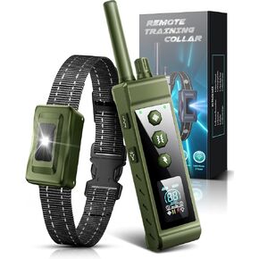 Dog Shock Collar 3200-4265Ft Dog Training Collar with Remote for Large Medium Small Dogs, IPX7 Waterproof with 4 Safe Training Modes, Security Lock, Dog Bark E-Collar for All Breeds(Green)