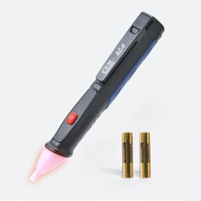 Voltage Tester, CEM AC-6 Non-Contact Voltage Tester, Electrical Tester, AC, LCD Display in Percentage, Buzzer Alarm, Live Wire Tester, Wire Breakpoint Finder - Black