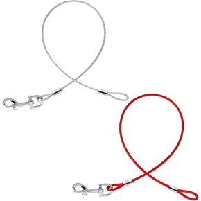 2 Pack Chew Proof Dog Leash Extension Rope, 24" Short Dog Leash Extender for Training, Non Chewable Dog Leash Extender Suitable for Small Medium Large Dogs