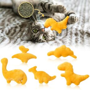 MALLMALL6 Catnip Toys for Cat - 5Pcs Cactus Prickly Plants Catmint Interactive Cat Toy for Indoor Cats, Soft Plush Green Cat Supplies, Kitten Teething Chew Toy Set, Cute Pet Gifts for Cat Lover