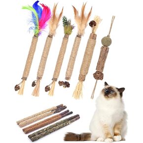 TINDTOP Catnip Toys for Indoor Cats, Interactive Cat Toys and Silvervine Chew Sticks, Cat Chew Toys, Cat Pillow Toys, Cat Toys for Kitten Kitty