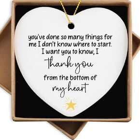 Appreciation Gifts for Coworkers Ornament Keepsake Sign Heart Plaque Employee Appreciation Gifts Inspirational Thank You Retirement Gifts for Women Men Christmas Ornament