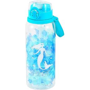 Cute Water Bottle with Straw for Women Teen Girls, BPA FREE & Leak Proof One Click Open Flip Top & Easy Clean & Soft Carry Loop, 30oz / 900ml (Unicorn)
