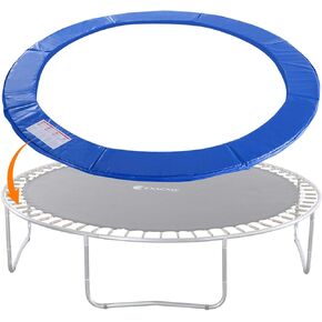 Exacme Trampoline Pad Replacement 16 15 14 13 12 10 8 Foot, Waterproof Safety Spring Cover Round Frame Pad, No Hole for Pole
