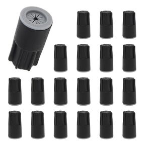 RTNLIT 20PCS Waterproof Wire Nuts 22AWG-12AWG, Outdoor Electrical Wire Connectors Low Voltage Wire Caps Seal Cable Terminal Connector for LED Landscape Light, Irrigation Valves, Sprinklers, Black ﻿