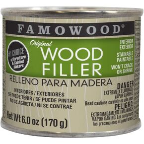 FamoWood 36141100 Original Wood Filler - 1/4 Pint, Alder