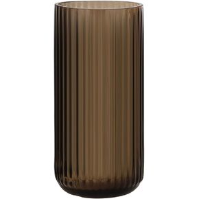WHJY Cylindrical Green Glass Vase, Vintage Flower Vase, Hand Blown Glass Vase, Decor for Dining Table Centerpiece Décor – 10 inches