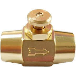 Brass 1/4" NPT Female Thread, Push Button Check Valve, Air One-Way Control Switch Shut-Off Valve