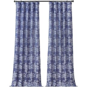 HPD HALF PRICE DRAPES JQCH-RA197615-96 Sequoia Faux Silk Jacquard Curtain (1 Panel), 50 X 96, Sequoia Silver Grey
