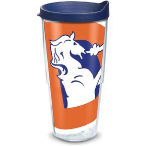 كوب Tervis مصنوع في الولايات المتحدة الأمريكية بجدار مزدوج NFL Denver Broncos معزول يحافظ على المشروبات باردة وساخنة، 24oz، Legacy Colossal
