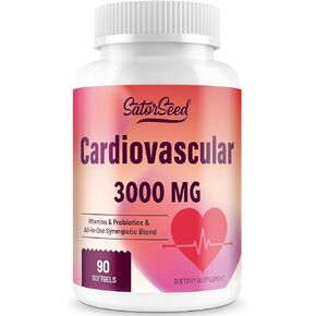 Cardiovascular Supplement 3000MG Vitamins & Probiotics & All-in-One Synergistic Blend with Omega-3 and CoQ10 for Adults 90 Softgels