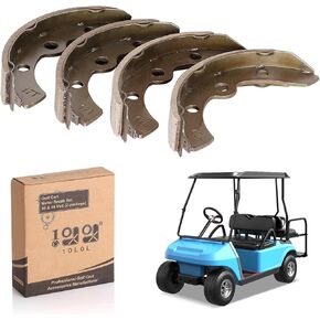 10L0L Golf Cart Brake Shoes Replacement Brake Pads Fits Club Car (1995-up) DS and Precedent Golf Cart 1018232-01 (2 Short, 2 Long)