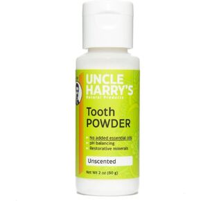 Uncle Harry's Unscented Tooth Powder | Alkalizing All Natural Enamel Support for Sensitive Teeth | No Essential Oils | Powder Toothpaste for Gum Health & Fresh Breath (2 oz) in Kuwait