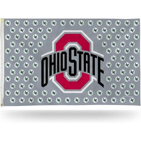 Rico Industries NCAA Ohio State Buckeyes Buckeye Leaves 3' x 5' Banner Flag Single Sided - Indoor or Outdoor - Home Décor