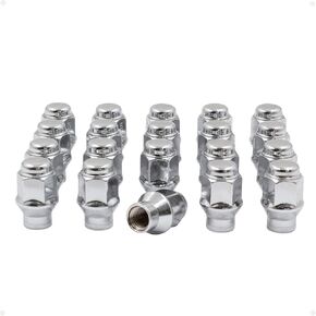 Wheel Accessories Parts 20 Pcs M12 1.25 12x1.25 Thread ET Bulge Acorn (Extra Thread for Spacers) 1.42" Long Lug Nut Chrome 3/4" 19mm Hex Fits Most Subaru Nissan Pass Cars