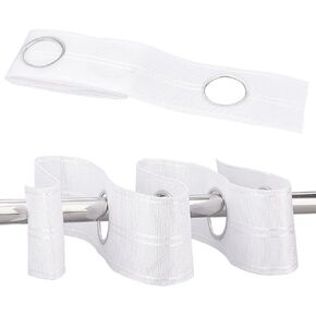 NBEADS About 21.87 Yards Polyester Curtain Eyelet Tapes, 2.99 Inch Wide White Curtain Pleating Tape Curtain Heading Tape with Curtain Grommets Hole for Home Window Decor DIY Sewing