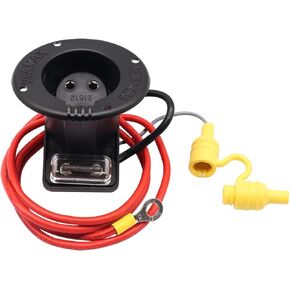 AFU 48V Golf Cart Charger Receptacle for Club Car DS Modes, Golf Cart Charging Port with Cord and Club Car Plug OEM 101828901 101802101