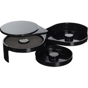 TableCraft's Glass Rimmer ABS Plastic, Includes 3 Swing Out Trays ,Clear