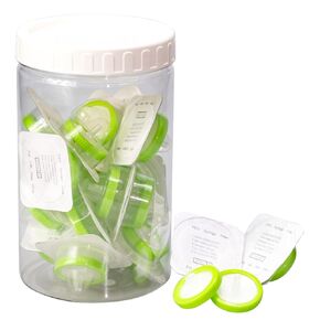 Sterile Syringe Filter PES Hydrophilic Filtration 0.45um Pore Size, 33mm Membrane Diameter, 20 Pack, Sterile Packed Individually for HPLC Sample Preparation