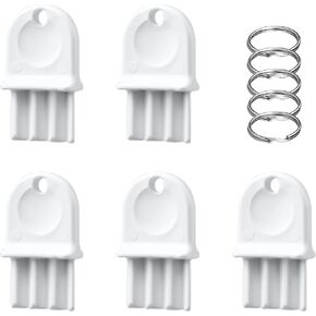 5pcs Paper Towel Dispenser Key, with 5pcs Key Rings Plastic Toilet Paper Tissue Dispenser Key Replacement Compatible with Waffle Georgia Pacific Commercial Office Building Maintenance