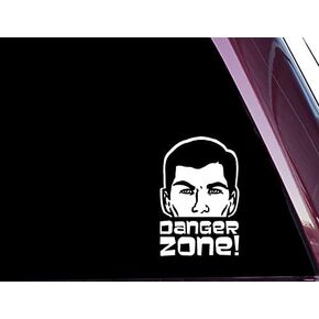 Danger Zone! - FUNNY - 5.3" X 3.5" - Precision-Cut Vinyl Decal
