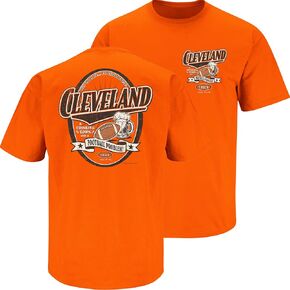 Smack Apparel Cleveland Football Fans. Cleveland a Drinking Town with a Football Problem. Orange T-Shirt (Sm-5X)