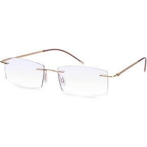 TERAISE Rimless Reading Glasses for Men Women, Lightweight Metal Clear Readers, Fashion Blue Light Blocking Computer Glasses